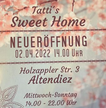 Neueröffnung des Cafés “Tattis Sweet Home” im Rathaus am Samstag, den 02.04.2022